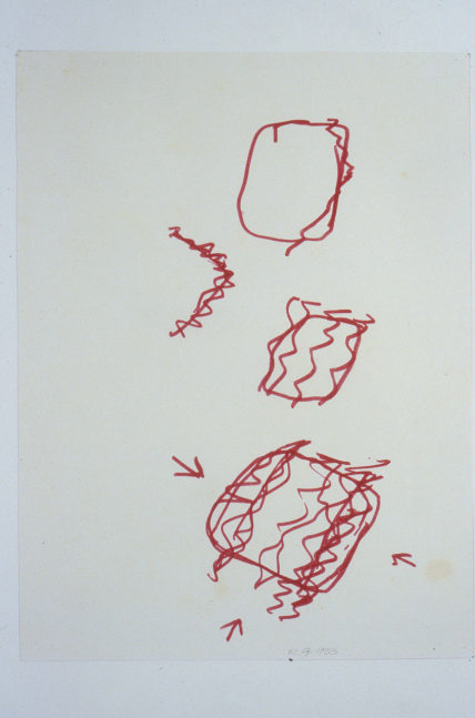 Robert Grosvenor "Untitled" 1983 Ink, pencil on paper 11 x 8 1/2"