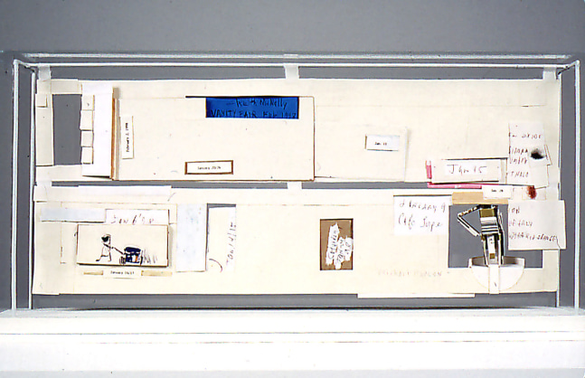 Michael Hurson "Study for 'How Mice Remember'" 1998 Pencil, ink, pastel, collaged paper, and wood on paper 9 1/4 x 22 1/4"