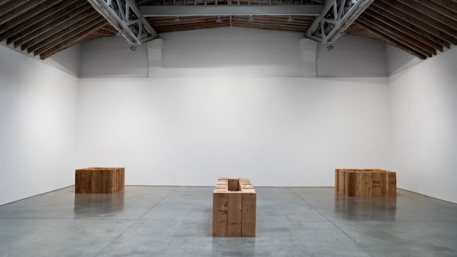 Installation view, Western Red Cedar, Paula Cooper Gallery, 534 W 21st Street, New York. September 6 - October 18, 2008. © 2025 Carl Andre / Artists Rights Society (ARS), New York. Couresy Paula Cooper Gallery, New York.