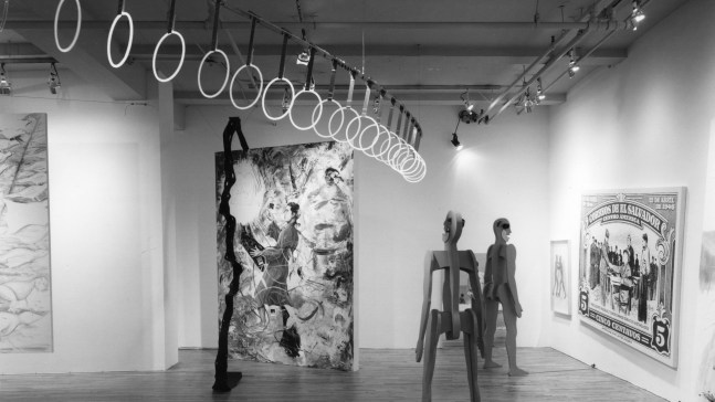 Installation view, Jonathan Borofsky, Paula Cooper Gallery, 155 Wooster Street, New York, November 5 - December 3, 1983. © Jonathan Borofsky. Courtesy Paula Cooper Gallery, New York. Photo: Eeva Inkeri.