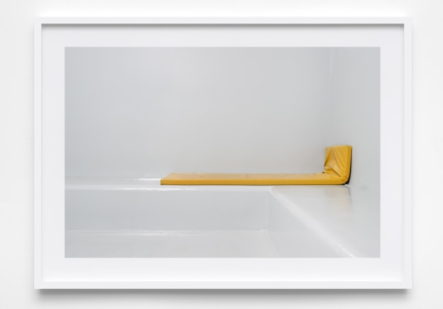 Carey Young Cell (for Groups), Police Station, La Rochelle, France. 2023 digital C-type color photograph frame: 36 5/8 x 50 3/4 x 1 3/4 in. (93 x 128.9 x 4.4 cm)