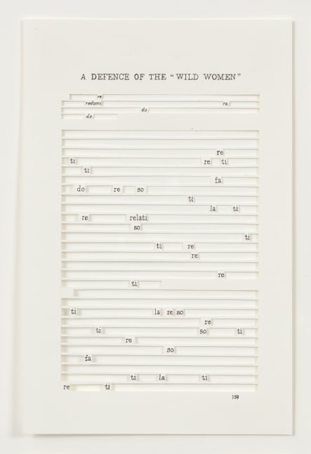 Jane Benson, In Defense of The Wild Women (Mona Caird), (detail) 2018, hand-cut ink on paper and archival inkjet print on sintra