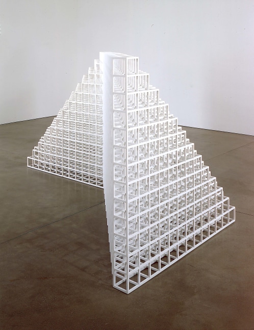 Sol LeWitt &quot;Cube Structure&quot; 1981 Painted wood 63 x 165 3/8 x 94 1/2 in.
