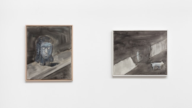 Installation view, Jonathan Borofsky, January 27 – February 13, 2016