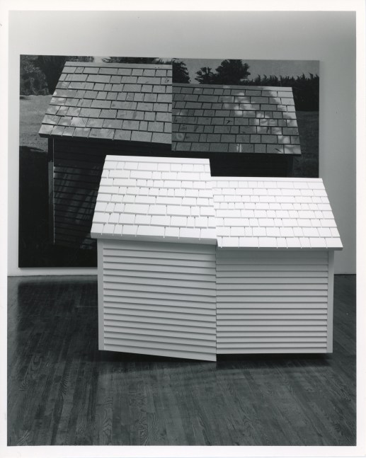 Jennifer Bartlett 'Double House&quot; 1987 Sculpture: Painted wood Painting: Oil on canvas Sculpture: Painted wood Sculpture: 68 1/2&quot; x 83&quot; x 50&quot; Painting: 9'10&quot; x 14'