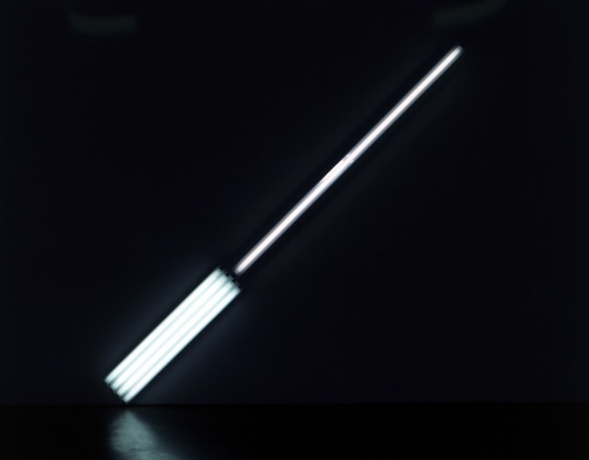 Dan Flavin "Alternate Diagonal of March 2, 1964 (to Don Judd)" 1964 Four 4 foot and one 8 foot daylight fluorescent lights with fixtures overall: 144 x 10 1/2 in.