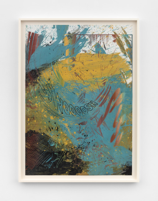 Christian Marclay
Actions: Whop Swoooosh Splsh (no. 9), 2013
acrylic paint and silkscreen ink on Saunders Waterford White paper
49 x 35 in. (124.5 x 88.9 cm)
frame: 53 x 39 x 2 in. (134.6 x 99.1 x 5.1 cm)
unique
&amp;copy; Christian Marclay. Courtesy Paula Cooper Gallery, New York
Photo: Steven Probert

크리스찬 마클레이
Actions: Whop Swoooosh Splsh (no. 9), 2013
산더스 워터포드 종이에 아크릴, 실크스크린 잉크
49 x 35인치(124.5 x 88.9cm)
프레임: 53 x 39 x 2인치(134.6 x 99.1 x 5.1cm)
유일본
&amp;copy; Christian Marclay. Courtesy Paula Cooper Gallery, New York
Photo: Steven Probert