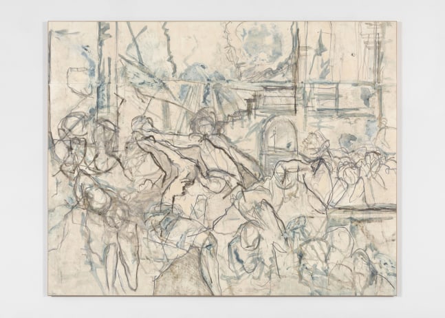 Beatrice Caracciolo
Trevisani 1, 2018
pigment, water soluble chalk, graphite, gouache on paper
74 1/2 x 94 x 1 1/4 in. (189.2 x 238.8 x 3.2 cm)
 
