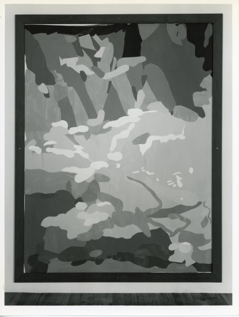 Jennifer Bartlett &quot;To the Island&quot; 1982 Collage, casein on paper on canvas; pine frame with casein 102 3/4&quot; x 78 3/4&quot;