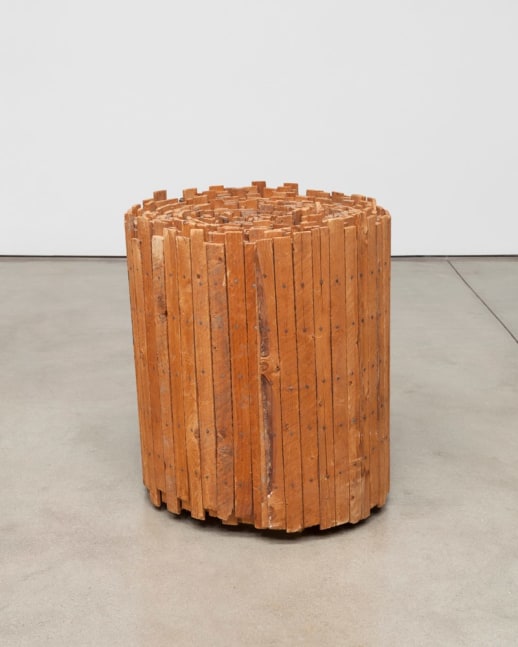 Jackie Winsor Solid Lattice, 1970 wood and nails 27 x 24 x 22 inches