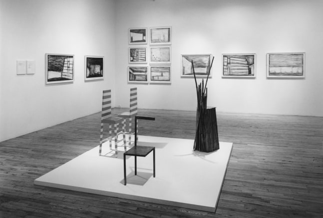 Installation view, Robert Wilson, Paula Cooper Gallery, 155 Wooster Street, January 21 - February 14, 1987. © Robert Wilson. Courtesy Paula Cooper Gallery, New York. Photo: D. James Dee.