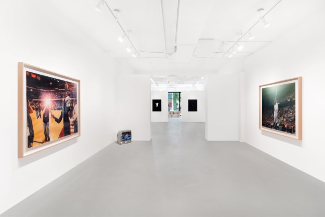 Installation view, Sarah Charlesworth, Ja’Tovia Gary, Christian Marclay, Paul Pfeiffer, The Politics of Desire, February 13 – March 14, 2021
