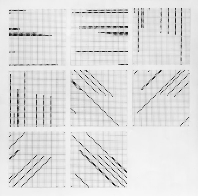 Jennifer Bartlett 8 Plate, 9 Plate Piece, 1974 silkscreen and baked enamel on eight steel plates  each: 12 x 12 in (30.5 x 30.5 cm) overall: 40 x 40 in. (101.6 x 101.6 cm)