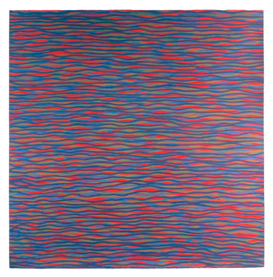 Sol LeWitt "Horizontal Brushstrokes" 2004 Gouache on paper 60 1/4 x 59 1/4 in.