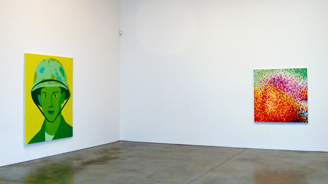 Installation view, Wayne Gonzales, Paula Cooper Gallery, 534 W 21st Street, New York. October 19 - November 24, 2001. © Wayne Gonzales. Courtesy Paula Cooper Gallery, New York.