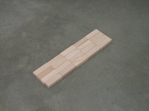Carl Andre "4H x 5S Isolign" 2000 Wood Overall 9 /16 x 15 x 4"