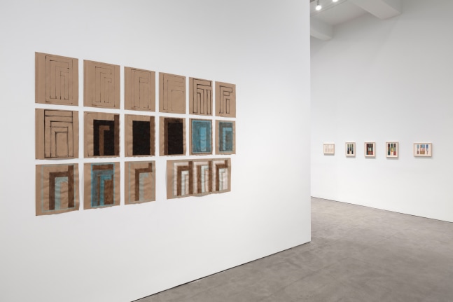 Installation view, Robert Grosvenor & David Novros, February 27 – April 10, 2021