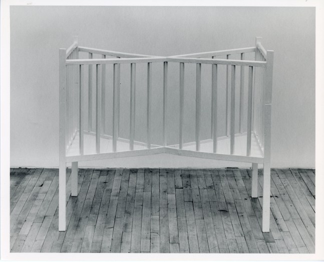 Robert Gober &quot;X Crib&quot; 1987 Enamel paint and wood 44&quot; x 50 1/2&quot; x 33 1/4&quot;
