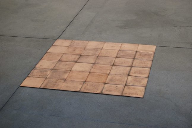 Carl Andre "26 CU SQ" 2007 36 copper plates 3/16 x 36 x 36 in.
