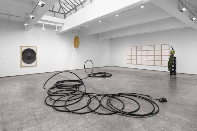 Installation view, Terry Adkins, Christian Marclay, Kelley Walker, Paula Cooper Gallery, March 18 - April 22, 2023. Photo: Steven Probert