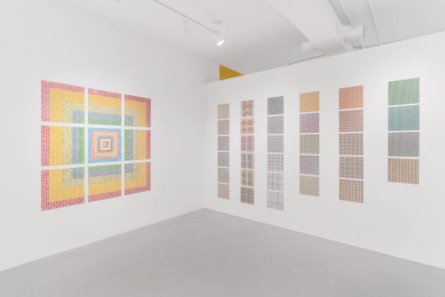 Installation view, Jennifer Bartlett, Grids & Dots, January 16 – February 7, 2021