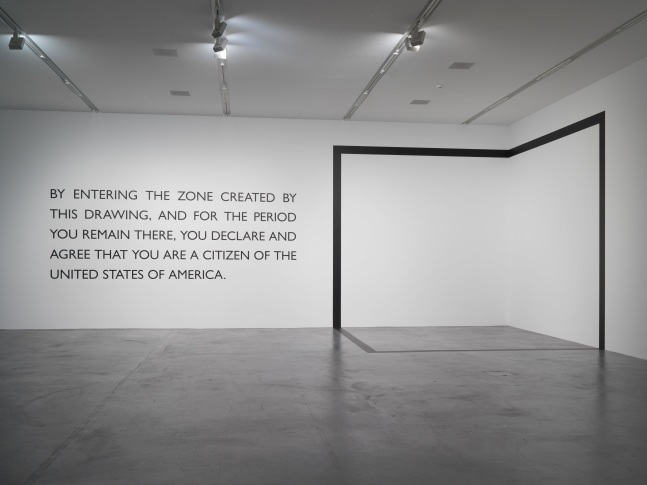 Carey Young Declared Void II, 2013 vinyl drawing, text dimensions variable Edition of 3, 2 APs
