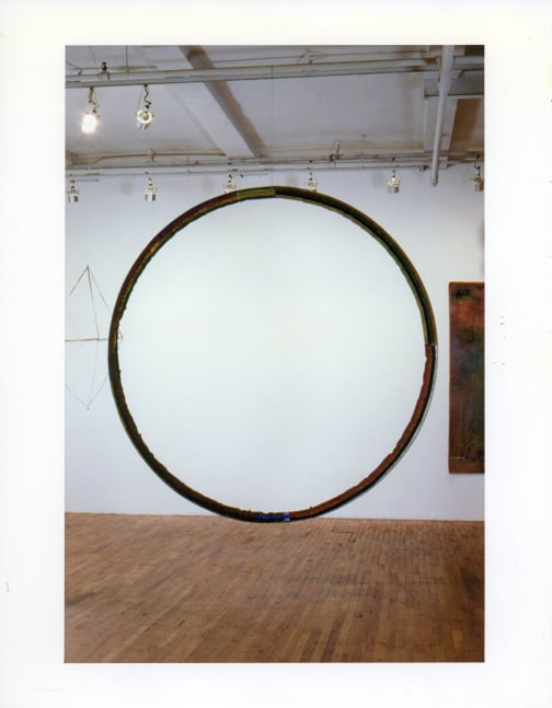 Alan Shields &quot;Richfield Schurkach Rounder&quot; 1980 Aluminum ring, canvas, acrylic 8 1/2 Ft.