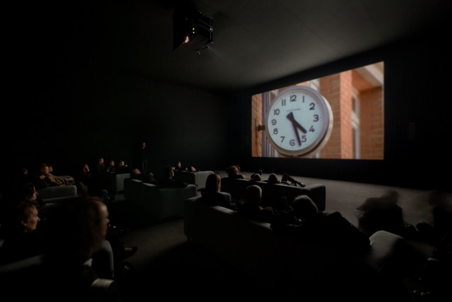 Installation view, Christian Marclay, The Clock, January 21 – February 19, 2011