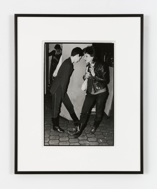 Bruce Conner 27 PUNK PHOTOS: 14, CLAUDIA AND RUBY, 1978 gelatin silver print frame: 20 x 16 in. (50.8 x 40.6 cm)