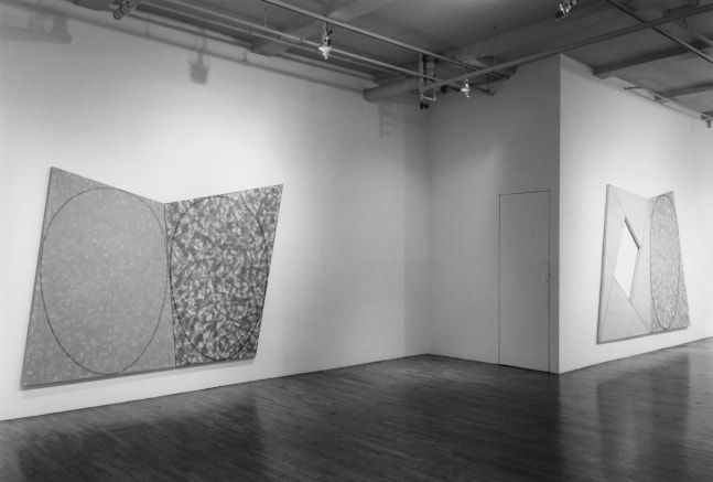 Installation view, Robert Mangold, Paula Cooper Gallery, 155 Wooster Street, New York, March 25 - April 18, 1987. Photo: Geoffrey Clements.