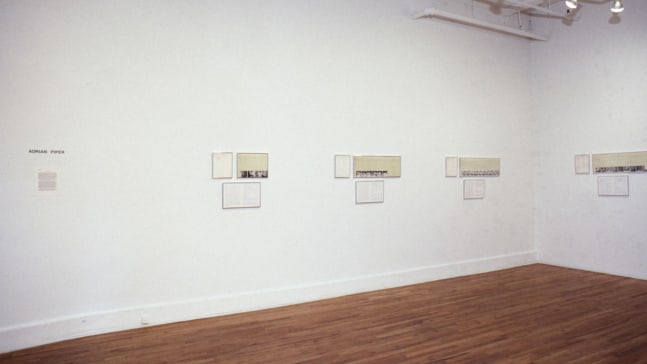 Installation view, The Hypothesis Series 1968-70, Paula Cooper Gallery, 149 Wooster Street, New York, March 3 - 24, 1994. Photo: Geoffrey Clements.