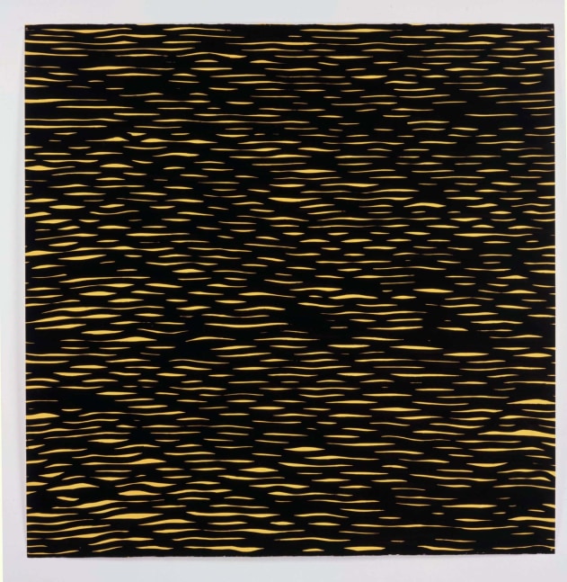 Sol LeWitt Horizontal Lines, Black on Color, 2005 gouache on paper image: 60 1/2  x 60 1/4 in. (153.7 x 153 cm) frame: 66 x 65 3/4 x 3 in. (167.6 x 167 x 7.6 cm)