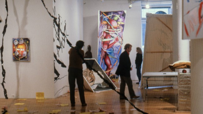 Installation view, Jonathan Borofsky, Paula Cooper Gallery, 155 Wooster Street, New York, October 18 - November 15 1980. © Jonathan Borofsky. Courtesy Paula Cooper Gallery, New York. Photo: Geoffrey Clements.