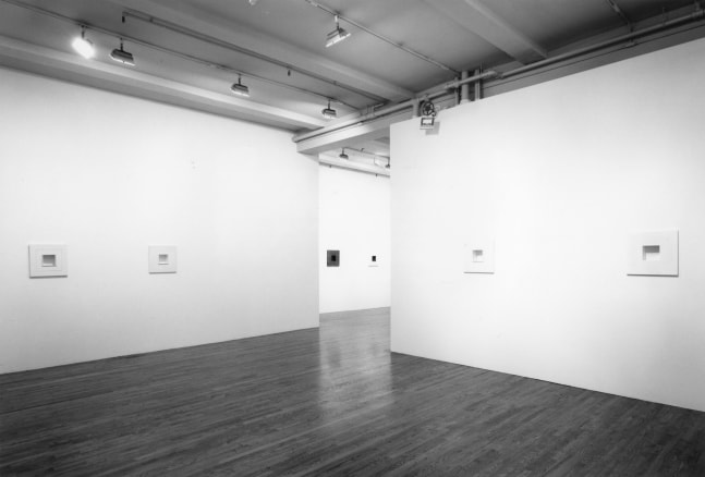 Installation view, Recent Works, 155 Wooster Street, New York, September 5 - October 21, 1995. © Jackie Winsor. Courtesy Paula Cooper Gallery, New York. Photo: Geoffrey Clements.