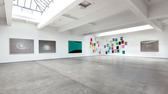 Installation view, Walid Raad and David Diao, September 22 – November 3, 2012