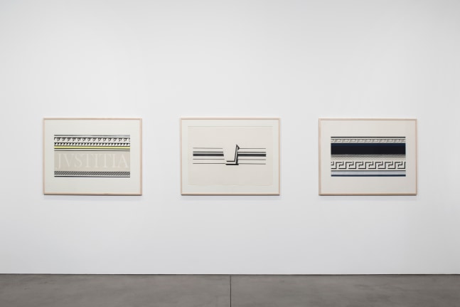 Installation view, Roy Lichtenstein: Entablatures, September 17 – November 12, 2011