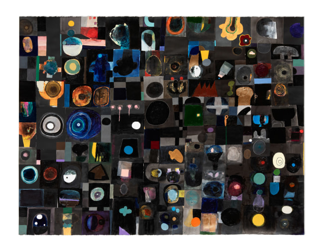 Ralph Lemon Untitled 14, 2024 acrylic and oil on paper 38 1/4 x 49 7/8 in. (97.2 x 126.7 cm)