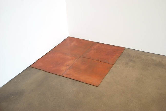 Carl Andre "2nd Copper Square" 2007 4 copper plates overall: 1/8 x 39 1/2 x 39 1/2 in.