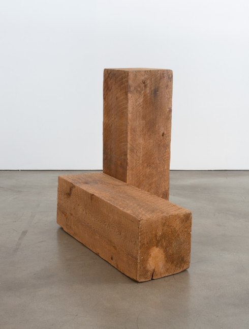 Carl Andre "The Way East (Uncarved Blocks)" 1975 Western red cedar (2 units) 12 x 12 x 36" each