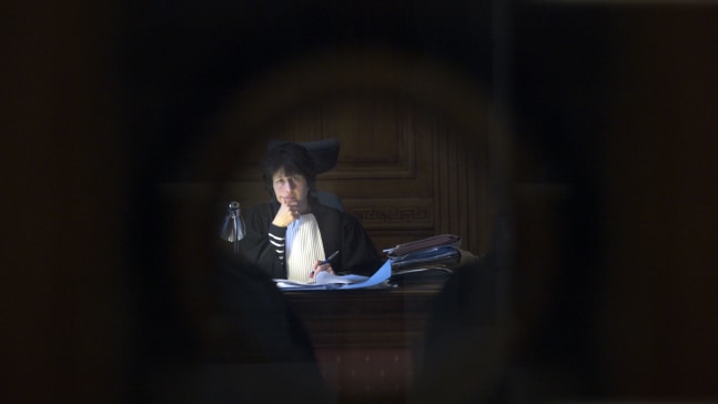 Palais de Justice, 2017 single-channel video color 5.1 surround sound running time: 17:53 (approx.)