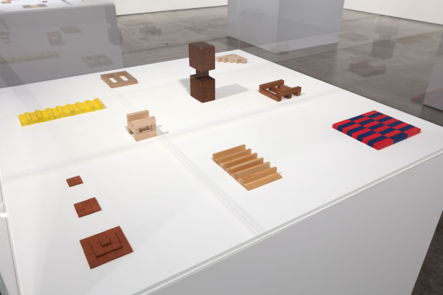Installation view, Carl Andre, Small Sculptures and Short Words, February 11 – March 11, 2017