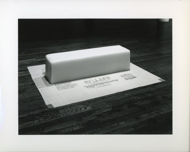 Robert Gober &quot;Untitled&quot; 1993-94 Beeswax, wood, glassine, marker 9 1/2&quot; x 36 1/2&quot; x 9 3/4&quot; overall