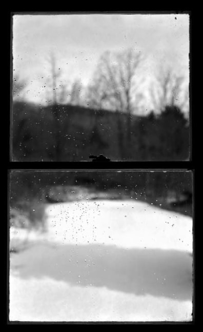 Bing Wright &quot;Wet Window 8&quot; 1989 Archival ink jet print 70 x 46 x 2 in.