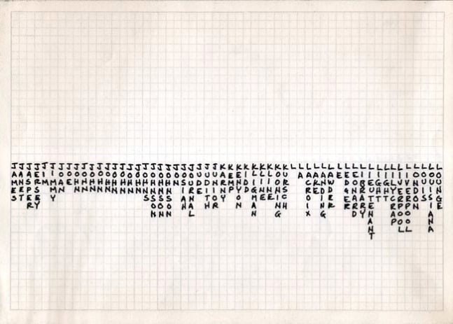 Carl Andre "Autobiography" 1972 Ink on paper, 8 pages 8 1/4 x 11 5/8 in.