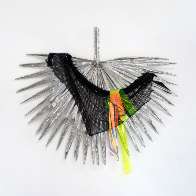 Liz Glynn Untitled (After dark), 2019 cast stainless steel, vinyl 29 x 34 x 6 in. (73.7 x 86.4 x 15.2 cm)