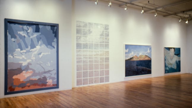 Installation view, Up the Creek to the Islands, Paula Cooper Gallery, 155 Wooster Street, New York, May 8 - June 5, 1982. © Jennifer Bartlett. Courtesy Paula Cooper Gallery, New York, Marianne Boesky Gallery, New York, and The Jennifer Bartlett 2013 Trust. Photo: Geoffrey Clements.