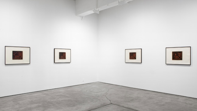 Installation view, Woodcut Prints, Paula Cooper Gallery, 521 W 21st Street, New York. May 2 - May 31, 2008. © Judd Foundation / Artists Rights Society (ARS), New York.