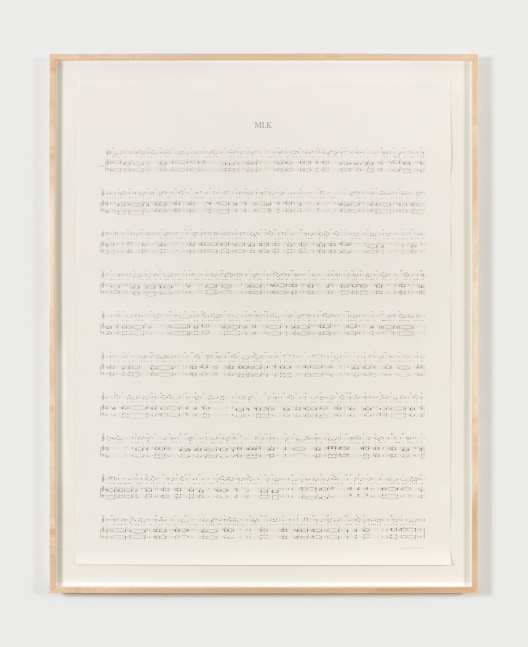 Manifestos 3, (detail), 2018 video (black and white and color, sound) two graphite drawings on paper, one monitor, one pedestal, two speakers, hanging speaker shelves overall dimensions variable