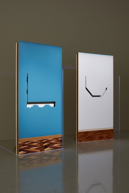 Walid Raad Letters to the Reader, 2014 MDF wood and paint 11 panels, each 94 1/2 x 48 in. (240 x 121.9 cm) + wall text. Installation view, “Question the Wall Itself” curated by Fionn Meade, Walker Art Center, Minneapolis, MN, November 19, 2016 - May 21, 2017.