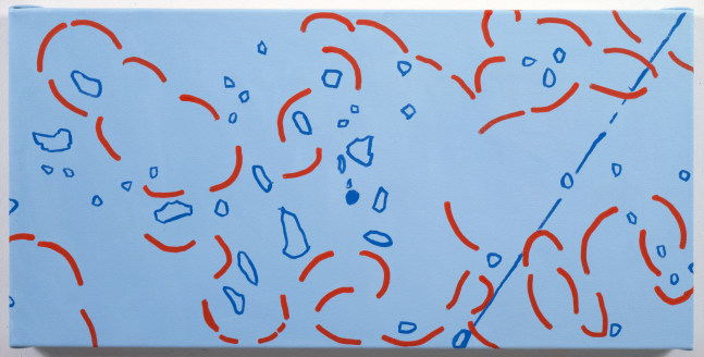 Jennifer Bartlett The Red Sea, Saudi Arabia, 2003 oil on canvas 12 x 24 x 1 1/8 in. (30.5 x 61 x 2.9 cm)